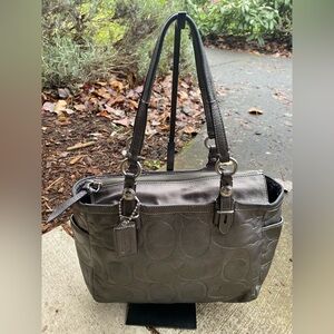 Y2K Coach Metallic Gray Shoulder Bag